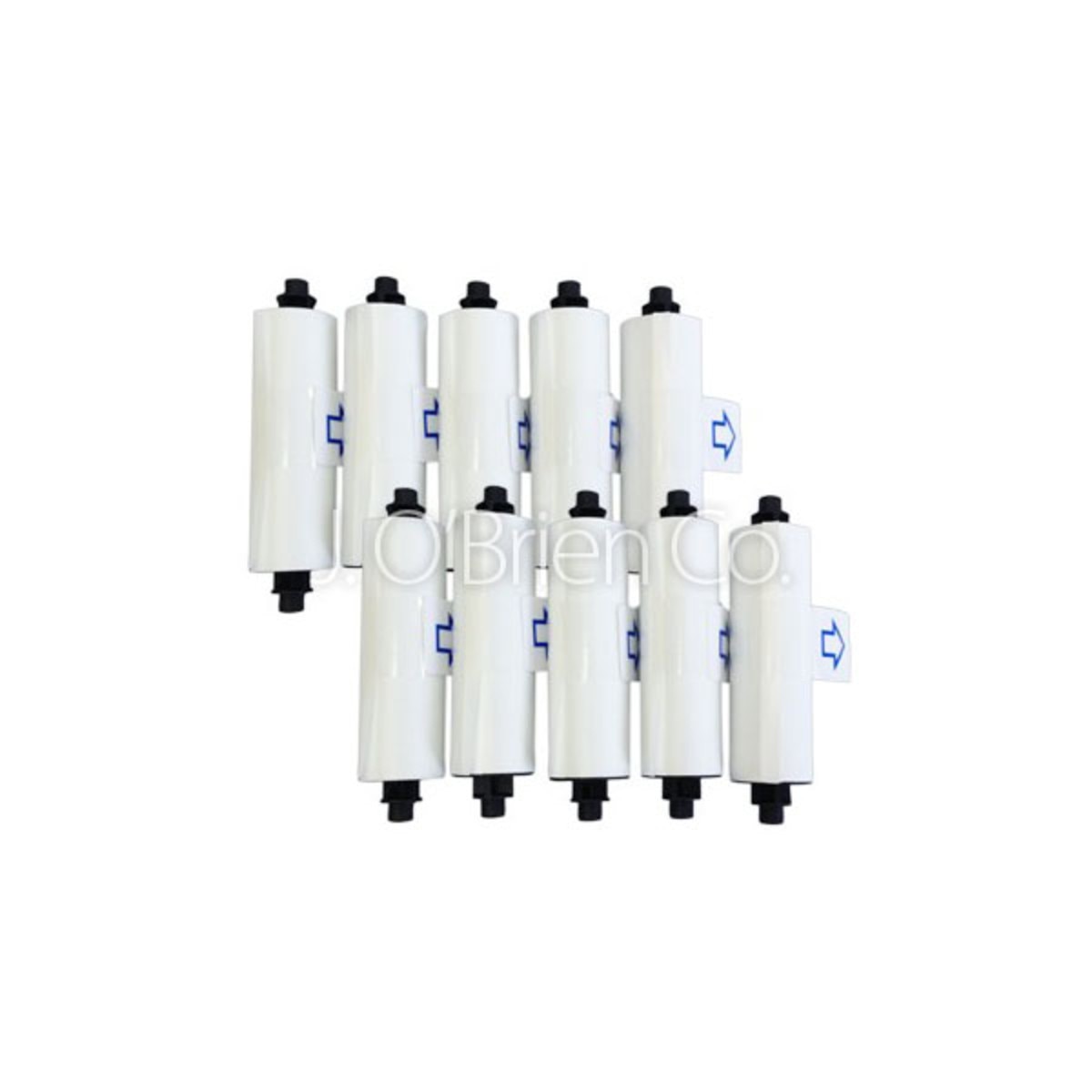 two rows of five cleaning rollers